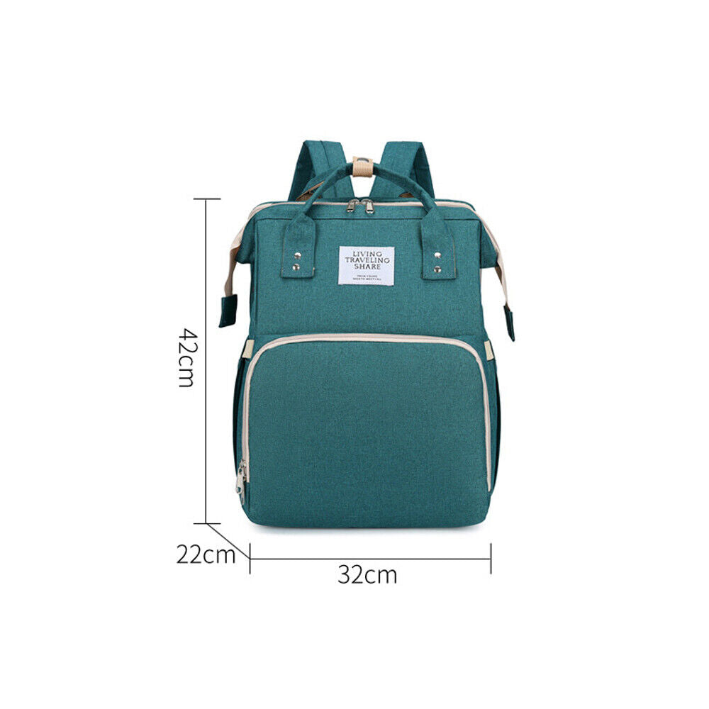 Waterproof 3 in 1 Baby Diaper Bag Backpack with Bassinet Changing Station Travel 24Hr Smart